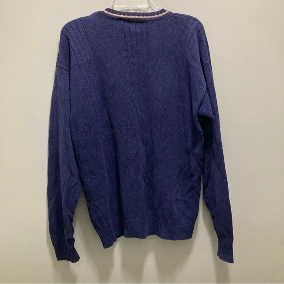 Vintage Cambridge Classics Men’s 100% Cotton V-Neck Knit Sweater - Picture 7 of 7